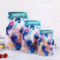 Transparente, wiederverwendbare Aufbewahrungsbeutel – Umweltfreundliche Glas-Organizer