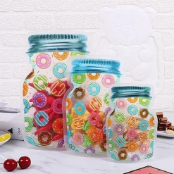 Transparente, wiederverwendbare Aufbewahrungsbeutel – Umweltfreundliche Glas-Organizer