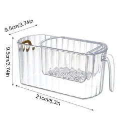 Transparenter doppellagiger Aufbewahrungskorb - durchsichtiger stapelbarer Organizer