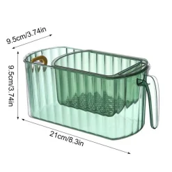Transparenter doppellagiger Aufbewahrungskorb - durchsichtiger stapelbarer Organizer