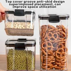 Transparenter Getreidevorratsbehälter – luftdichter Lebensmittel-Organizer
