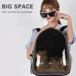 Transparenter Haustier-Tragerucksack – Atmungsaktive Reisetasche für Katzen und Hunde