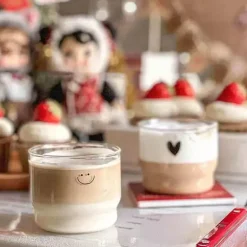 Transparenter, hitzebeständiger Kaffeebecher aus Glas – ideal für Milch, Tee, Saft, Homeoffice