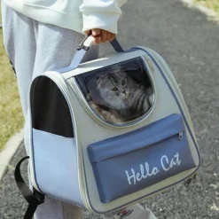 Transparenter Katzentrage-Rucksack - Atmungsaktive Reisetasche für Haustiere