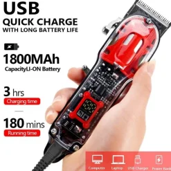 Transparenter LCD-Haarschneider – Professionelles Pflegewerkzeug