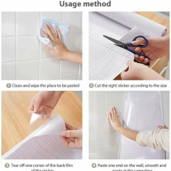 Transparenter, spritzwassergeschützter Wandaufkleber – wasserfester Schutzkleber