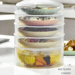 Transparenter 5-stöckiger Vorratsbehälter für Lebensmittel – stapelbarer Organizer