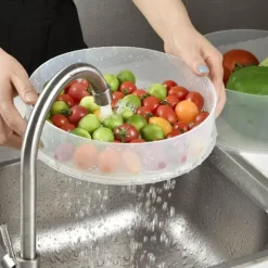 Transparenter 5-stöckiger Vorratsbehälter für Lebensmittel – stapelbarer Organizer