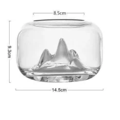 Transparentes Aquarium - Schneeberg-Aquariumdekor