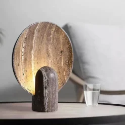 Travertin-Schalenlampe – Dekorative Natursteinbeleuchtung