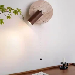 Travertin-Wandleuchte, Eleganz aus Naturstein für eine atemberaubende Wohndekoration