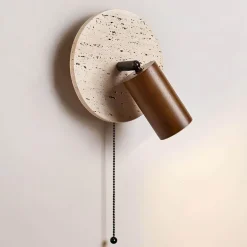 Travertin-Wandleuchte, Eleganz aus Naturstein für eine atemberaubende Wohndekoration