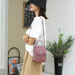 Trendy Leder Messenger Bag - Schicke Damen Crossbody Handtasche