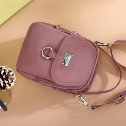 Trendy Leder Messenger Bag - Schicke Damen Crossbody Handtasche