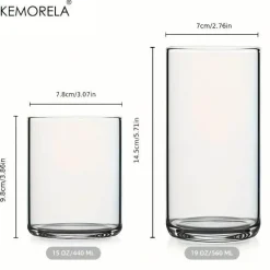 Trinkgläser-Set aus Borosilikatglas – BPA-frei, hitzebeständig, spülmaschinenfest, 64er-Pack