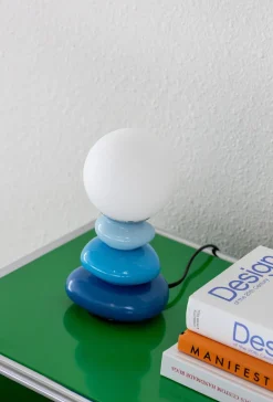 Triple Gourd Ceramic Table Lamp with 3 Light Modes