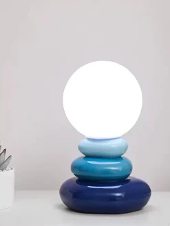 Triple Gourd Ceramic Table Lamp with 3 Light Modes