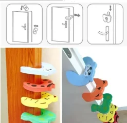 Türstopper mit Fingerschutz für Babys – Cartoon-Design
