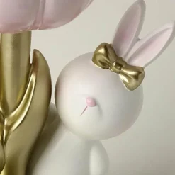 Tulpen-Kaninchen-Tischlampe – Niedliche Deko-Beleuchtung für Kinder
