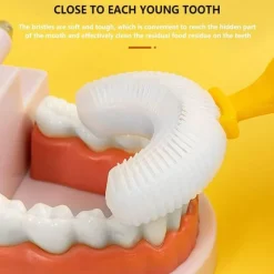 U-förmige Enten-Kinderzahnbürste – lustiges Mundpflegewerkzeug für Kinder