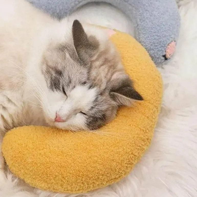 U-förmiges beruhigendes Haustierkissen – gemütliches Bett für Hunde und Katzen