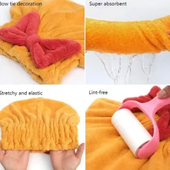 Ultra Absorbent Rapid Dry Hair Towel - Quick Dry Hair Wrap