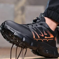 Ultraleichte Sicherheits-Sneaker ohne Schnürung – Strapazierfähige Herrenschuhe