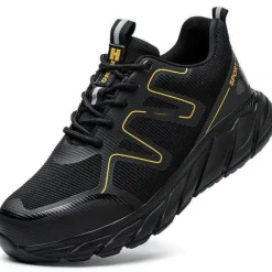 Ultraleichte Sicherheits-Sneaker ohne Schnürung – Strapazierfähige Herrenschuhe