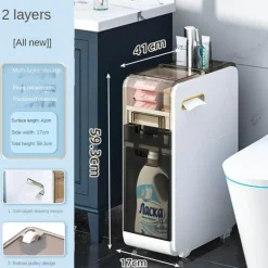 Ultraschmaler Badezimmer-Aufbewahrungsschrank – Mehrschichtiger Organizer