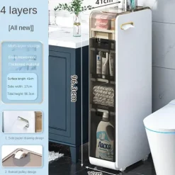 Ultraschmaler Badezimmer-Aufbewahrungsschrank – Mehrschichtiger Organizer
