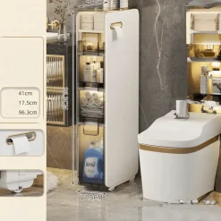 Ultraschmaler Badezimmer-Aufbewahrungsschrank – Mehrschichtiger Organizer
