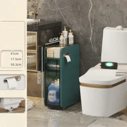 Ultraschmaler Badezimmer-Aufbewahrungsschrank – Mehrschichtiger Organizer