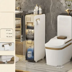 Ultraschmaler Badezimmer-Aufbewahrungsschrank – Mehrschichtiger Organizer