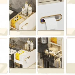 Ultraschmaler Badezimmer-Aufbewahrungsschrank – Mehrschichtiger Organizer