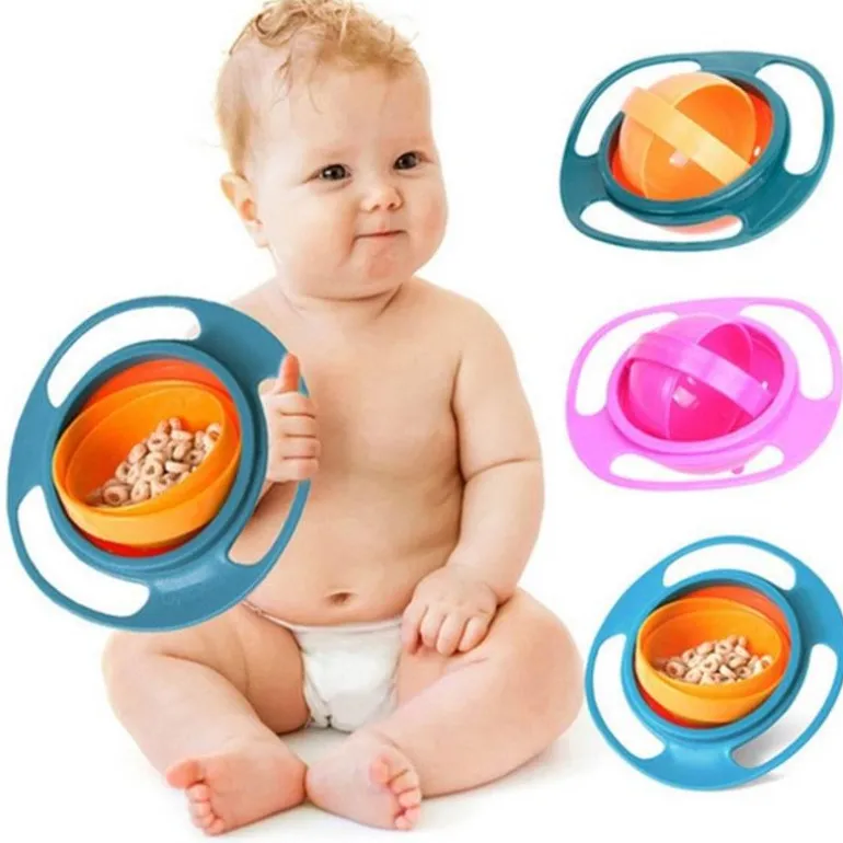 Um 360 Grad drehbare Baby-Futterschüssel – einfache Verwendung für Kleinkinder