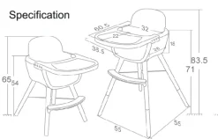 Umwandelbarer Baby-Stillstuhl – Multifunktionaler Tischsitz