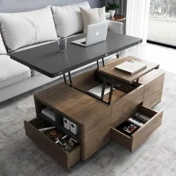 Umwandelbarer, klappbarer Couchtisch mit Hubfunktion – platzsparendes, modernes Design