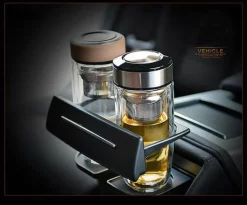 Umweltfreundliche, doppelt isolierte Glaswasserflasche – wiederverwendbares Trinkgeschirr