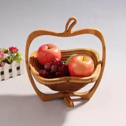 Umweltfreundliche faltbare Obstschale aus Holz – Nachhaltiges Küchendekor