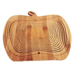 Umweltfreundliche faltbare Obstschale aus Holz – Nachhaltiges Küchendekor