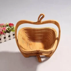 Umweltfreundliche faltbare Obstschale aus Holz – Nachhaltiges Küchendekor