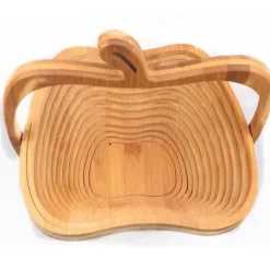 Umweltfreundliche faltbare Obstschale aus Holz – Nachhaltiges Küchendekor