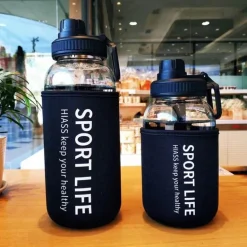 Umweltfreundliche Glaswasserflasche – Tragbares Trinkgeschirr für den Außenbereich