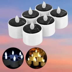 Umweltfreundliche Solar-Mini-Kerzenlichter – Dekoration für den Außenbereich