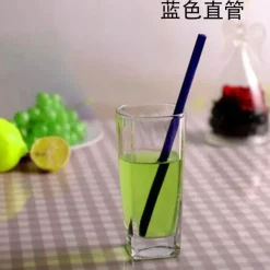 Umweltfreundlicher, wiederverwendbarer Trinkhalm aus Glas – farbenfrohes Bar-Accessoire