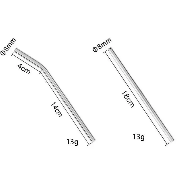 Umweltfreundlicher, wiederverwendbarer Trinkhalm aus Glas – farbenfrohes Bar-Accessoire