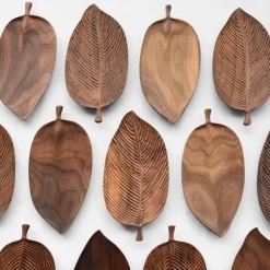 Umweltfreundliches Snacktablett aus Walnussblättern – Nachhaltige Servierplatten