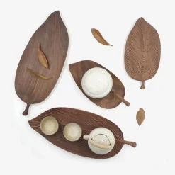 Umweltfreundliches Snacktablett aus Walnussblättern – Nachhaltige Servierplatten