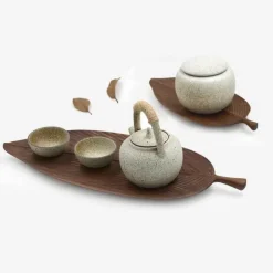 Umweltfreundliches Snacktablett aus Walnussblättern – Nachhaltige Servierplatten