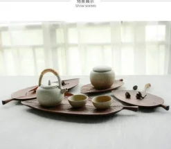 Umweltfreundliches Snacktablett aus Walnussblättern – Nachhaltige Servierplatten